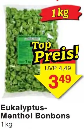 Wiglo Wunderland Eukalyptus-Menthol Bonbons 1 kg Angebot