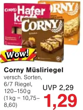 Wiglo Wunderland Corny Müsliriegel 120-150 g Angebot