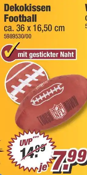 Poco NFL Dekokissen Football Angebot