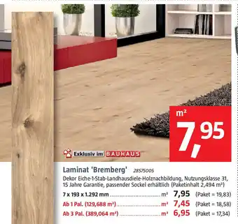 Bauhaus Laminat 'Bremberg Angebot
