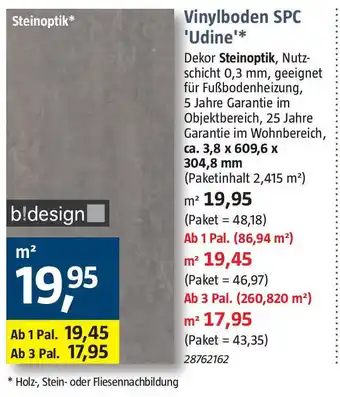 Bauhaus Vinylboden SPC 'Udine' Angebot