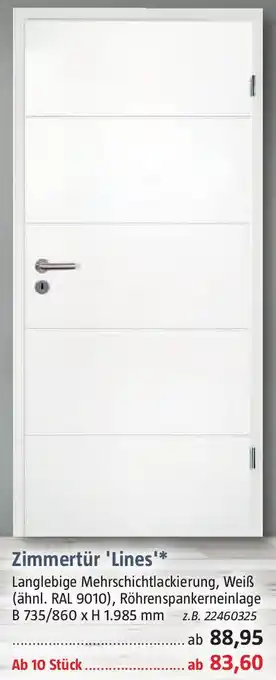 Bauhaus Zimmertür 'Lines" Angebot