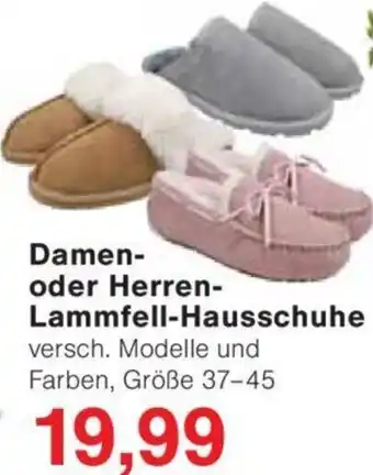 Jawoll Damen oder Herren Lammfell Hausschuhe Angebot