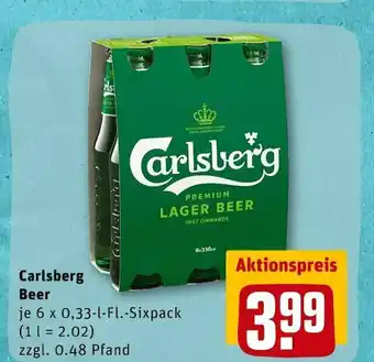 REWE Carlsberg beer Angebot