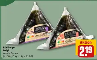 REWE REWE to go Onigiri versch. Sorten, 100g Angebot