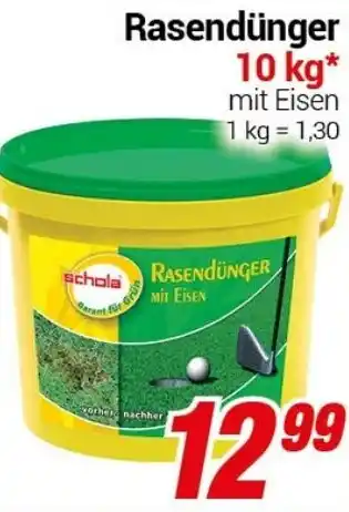 CENTERSHOP Schola Rasendünger 10 kg Angebot