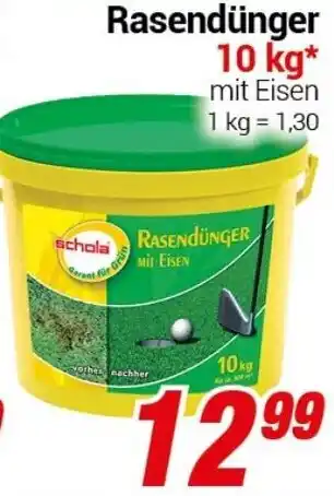 CENTERSHOP Schola Rasendünger 10 kg Angebot