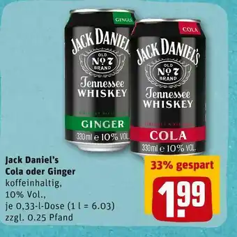 REWE Jack daniel’s longdrink Angebot