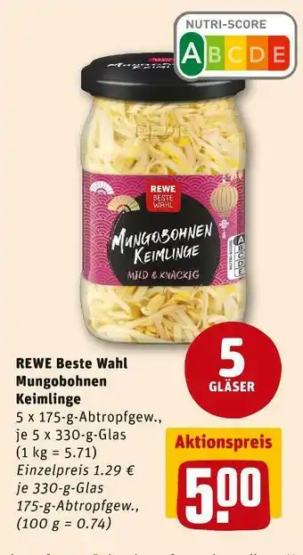 REWE Rewe beste wahl mungobohnen keimlinge Angebot