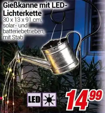 CENTERSHOP Gießkanne mit LED-Lichterkette Angebot