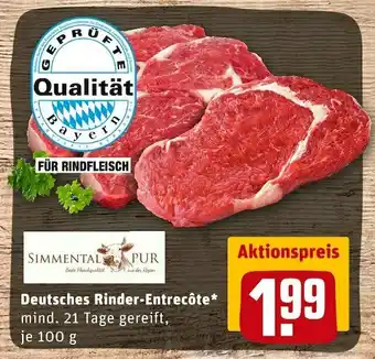 REWE Simmental pur deutsches rinder-entrecote Angebot