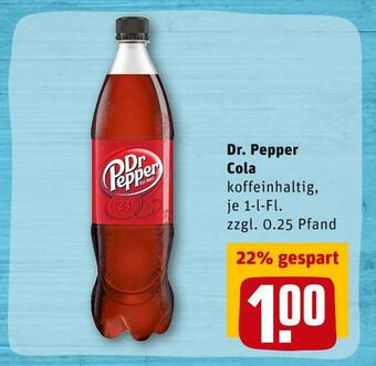 REWE Dr. pepper cola Angebot
