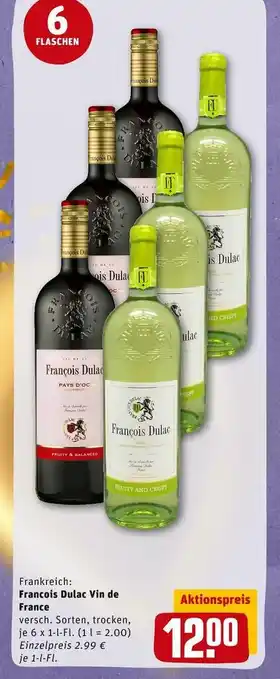 REWE Francois dulac vin de france rot- oder weißwein Angebot