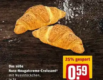 REWE Brot & mehr das süße nuss-nougatcreme-croissant Angebot