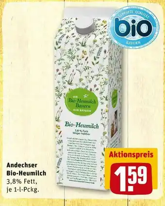 REWE Andechser bio-heumilch Angebot