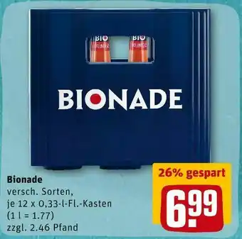 REWE Bionade limonade Angebot