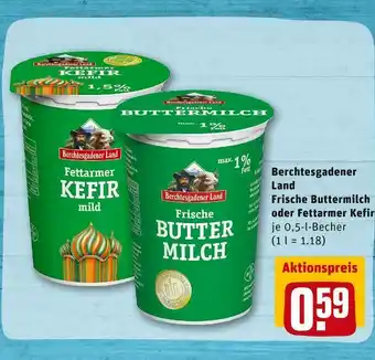 REWE Berchtesgadener land frische buttermilch oder fettarmer kefir Angebot