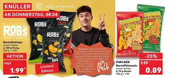 Kaufland Robs Kartoffelchips Oder Pom-bär Kartoffelsnacks Angebot