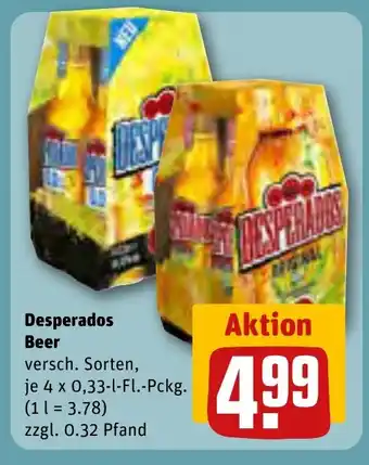 REWE Desperados Beer 4*330ml Angebot