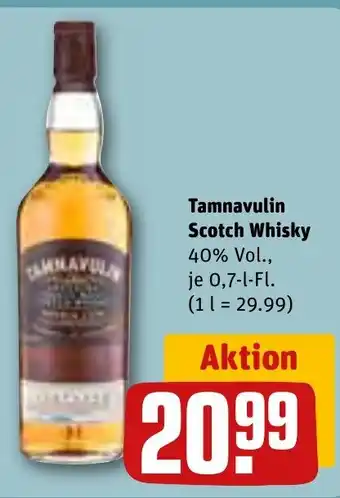 REWE Tamnavulin Scotch Whisky 40% Vol., je 0,7-L Angebot