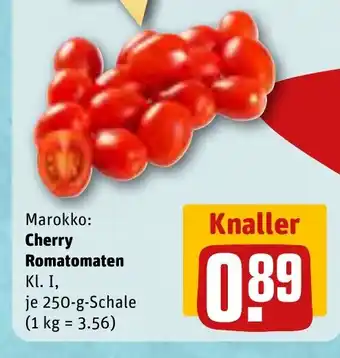 REWE Cherry Romatomaten Kl. I, je 250-g Angebot