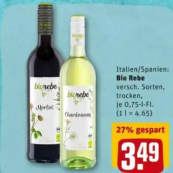 REWE Rotwein und weißwein Angebot