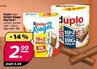 NETTO Ferrero big pack duplo oder kinder riegel Angebot