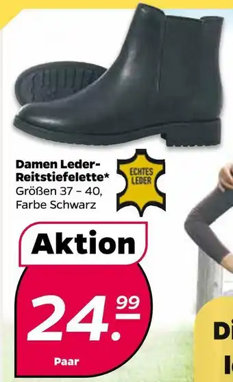 NETTO Damen leder-reitstiefelette Angebot