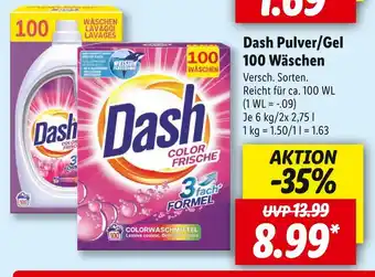 Lidl Dash pulver/gel 100 wäschen Angebot