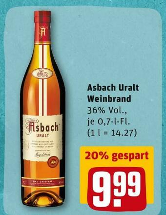 REWE Asbach uralt weinbrand Angebot