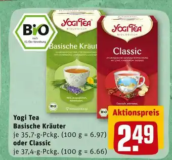 REWE Yogi tea basische kräuter oder classic tee Angebot
