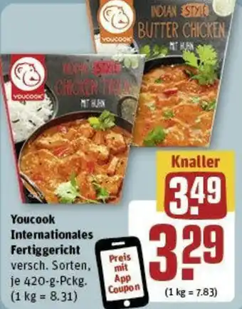 REWE Youcook Internationales Fertiggericht 420 g Pckg. Angebot