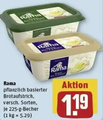 REWE Rama 225 g Becher Angebot