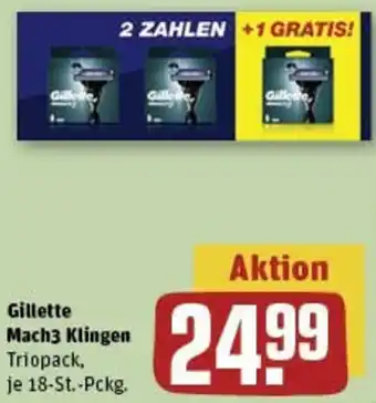 REWE Gillette Mach3 Klingen 18-St. Pckg. Angebot