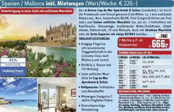 REWE Spanien / Mallorca inkl. Mietwagen Angebot