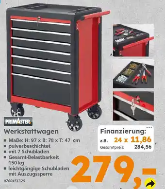 Globus Baumarkt PRIMASTER Werkstattwagen Angebot