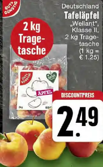 Edeka Deutschland Tafeläpfel „Wellant", 2 kg Trage-tasche Angebot