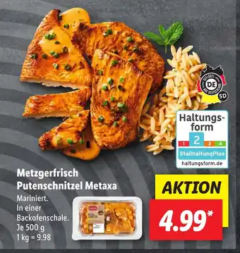 Lidl Metzgerfrisch Putenschnitzel Metaxa 500 g Angebot