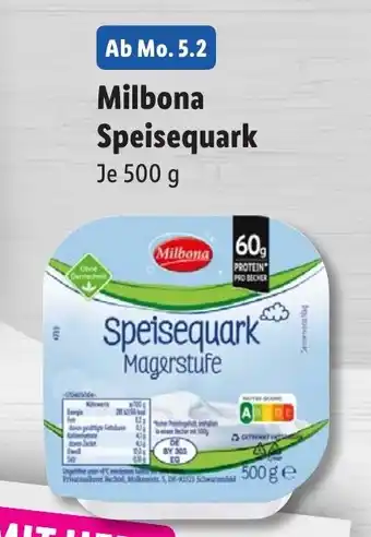 Lidl Milbona Speisequark 500 g Angebot