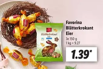 Lidl Favorina Blätterkrokant Eier 150 g Angebot