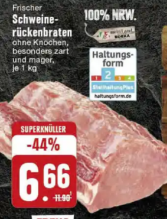 Edeka Frischer Schweine-rückenbraten 1 kg Angebot