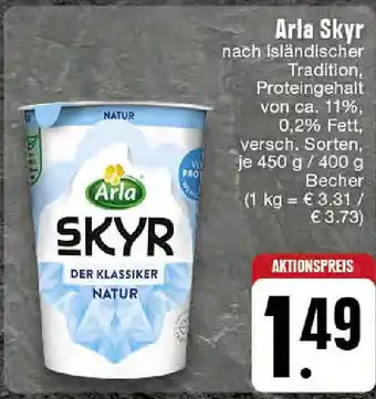 Edeka Arla Skyr nach isländischer Tradition 450 g / 400 g Becher Angebot