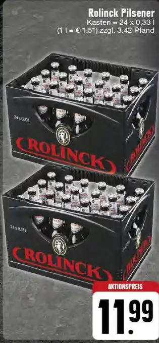 Edeka Rolinck Pilsener 24 x 0,33 l Angebot