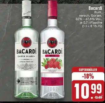 Edeka Bacardi Rum 0,7 l Flasche Angebot