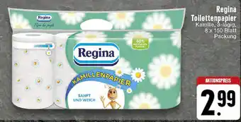 Edeka Regina Toilettenpapier 8 x 150 Batt Packung Angebot