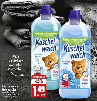 Edeka Kuschelweich Weichspüler 38 WA Flasche Angebot