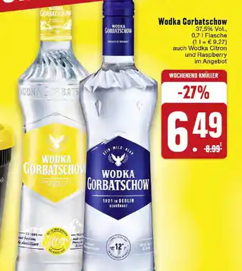 Edeka Wodka Gorbatschow 0,7 l Flasche Angebot