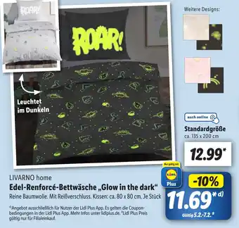 Lidl LIVARNO home Edel-Renforcé-Bettwäsche „Glow in the dark" Angebot