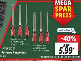 Lidl PARKSIDE Feilen-/Raspelset Angebot