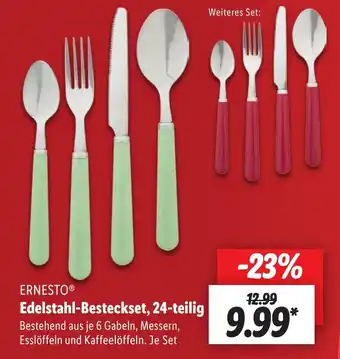 Lidl ERNESTO Edelstahl-Besteckset, 24-teilig Angebot